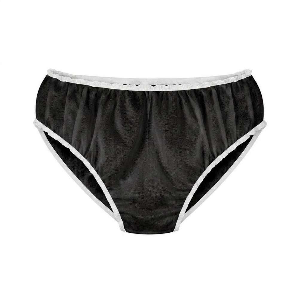 Black Disposable Non Woven Panty - Color: White