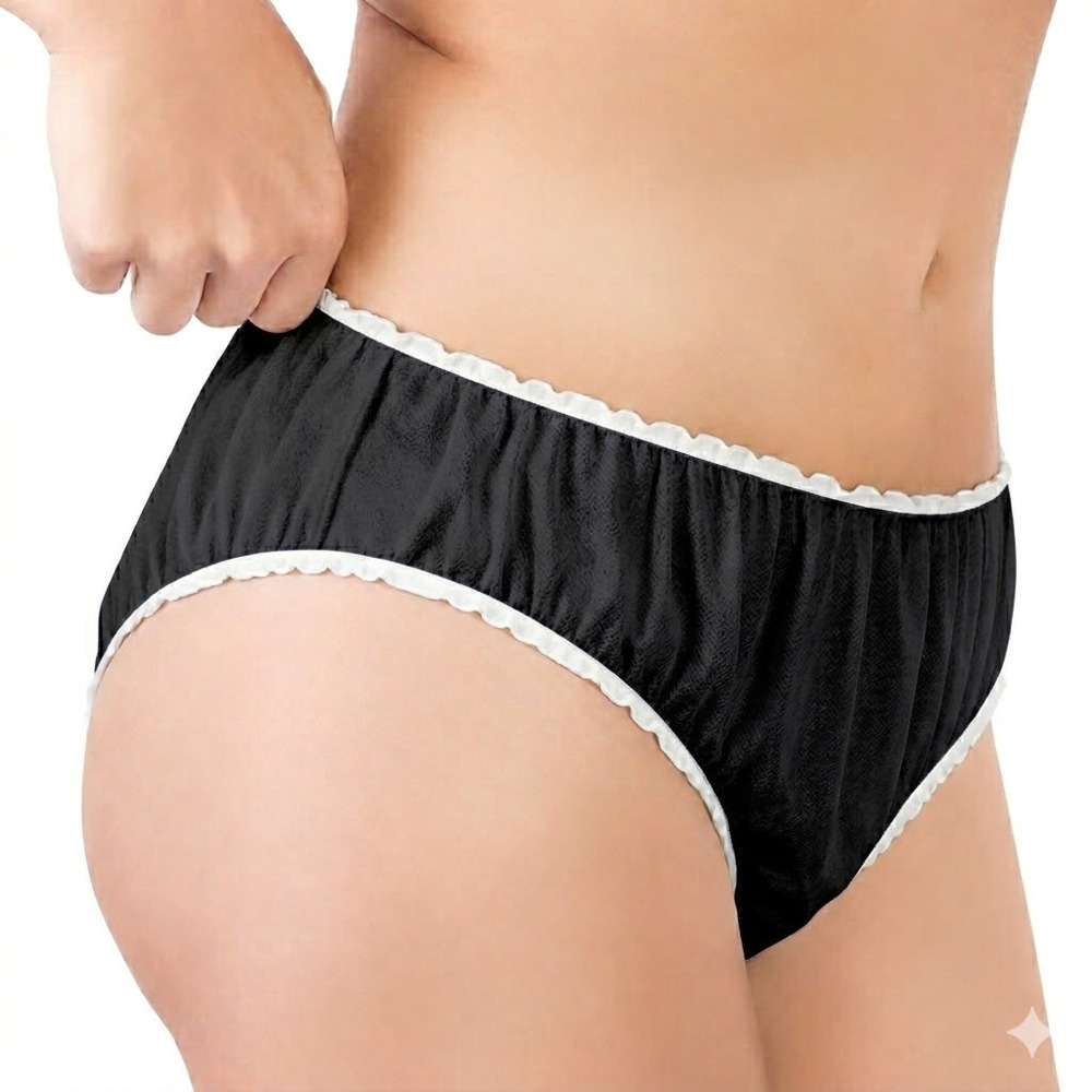 Black Disposable Non Woven Panty