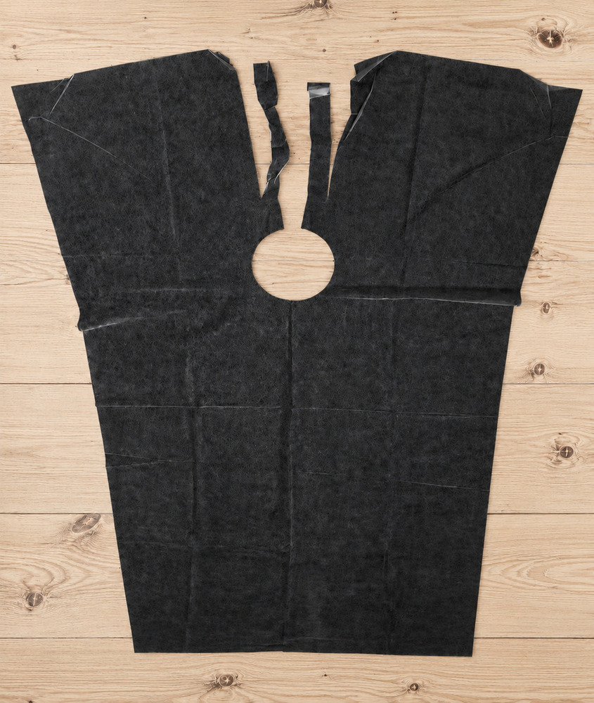 Black Disposable Non Woven Salon Apron