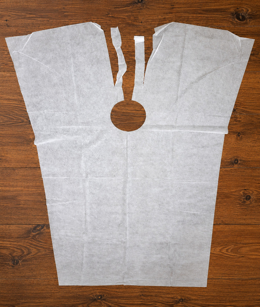 White Disposable Non Woven Salon Apron