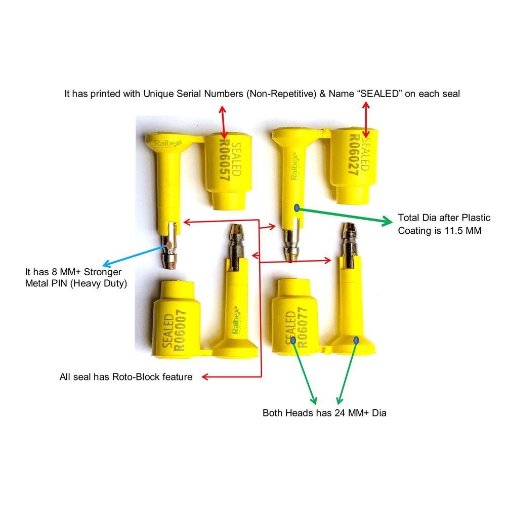 Bolt Seal Yellow Container Seals
