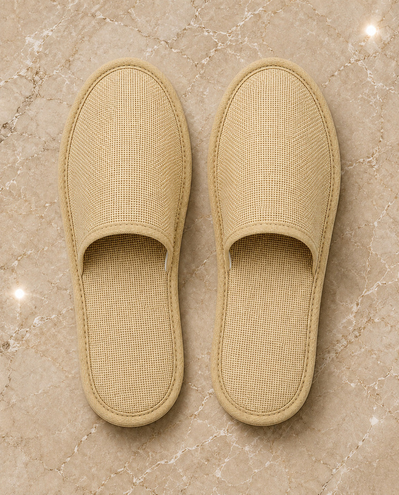 Disposable Jute Closed Toe Slippers