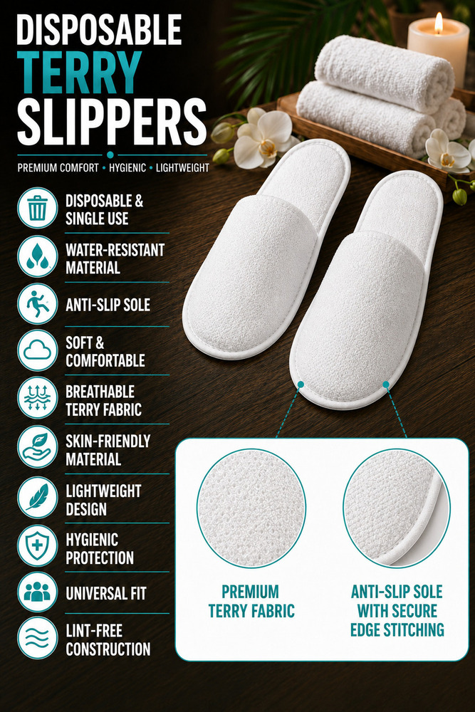 Disposable Terry Slippers