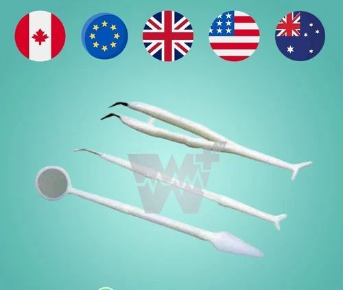 Denmax Disp. Dental set of 3 - Probe,Mirror,Tweeezer Instrument Kit