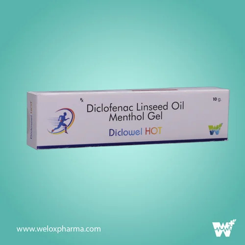 Diclowel Hot Diclofenac Linseed Oil Menthol Gel