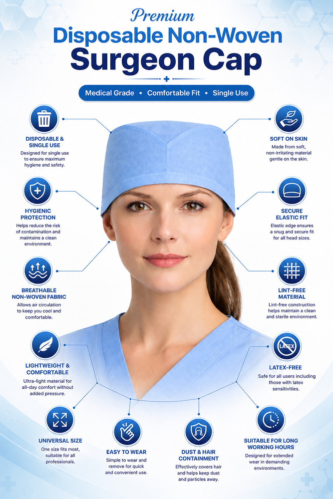 Disposable Non Woven Surgeon Cap