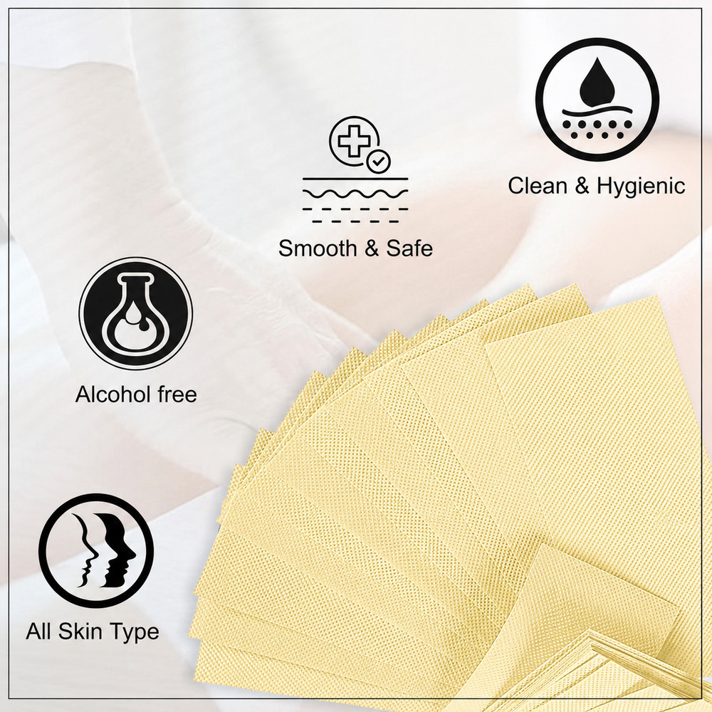 Beige Disposable Non Woven Wax Strips