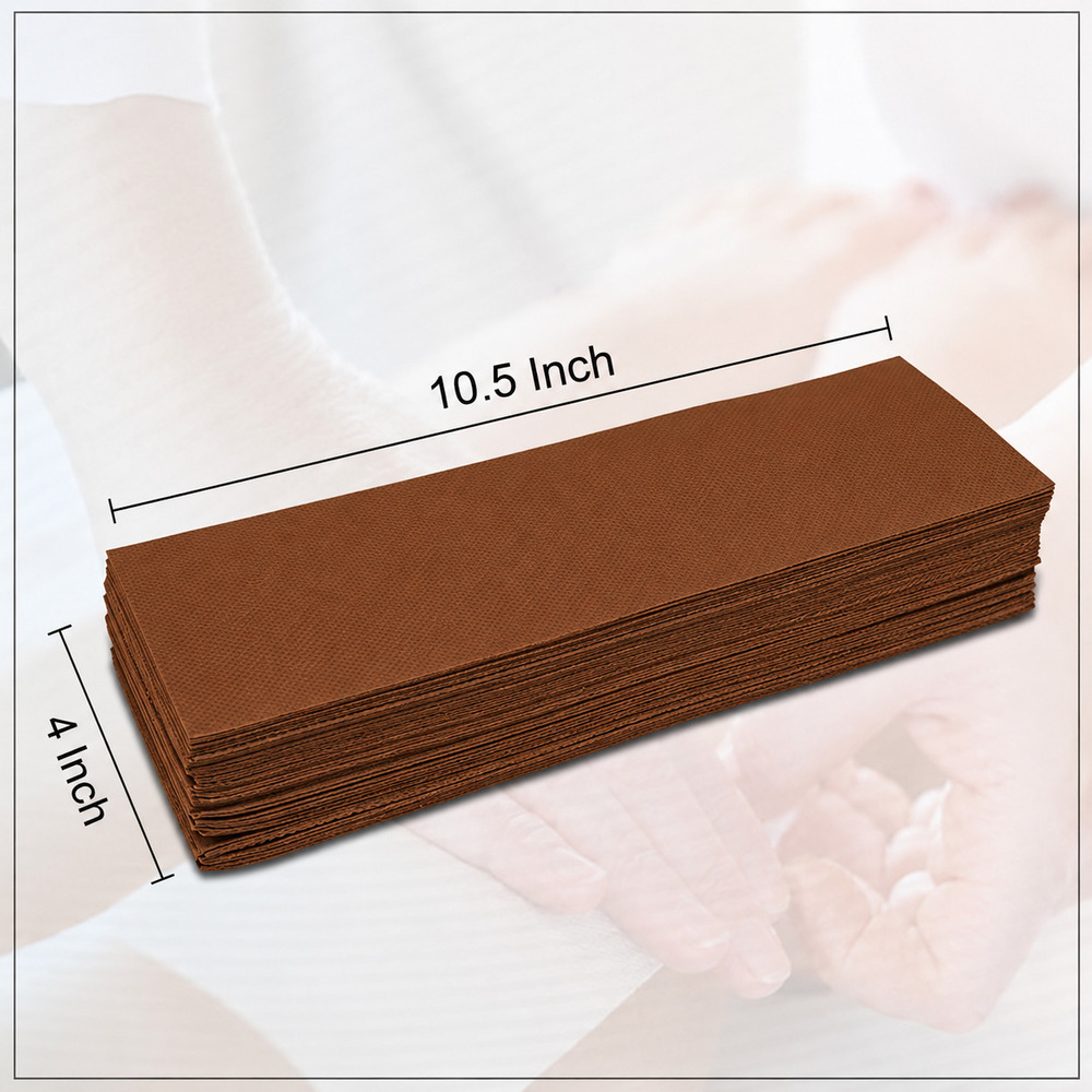 Brown Disposable Non Woven Wax Strips