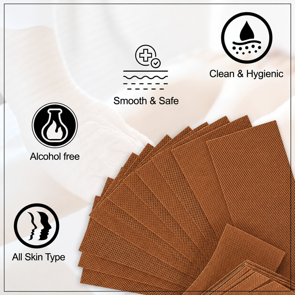 Brown Disposable Non Woven Wax Strips