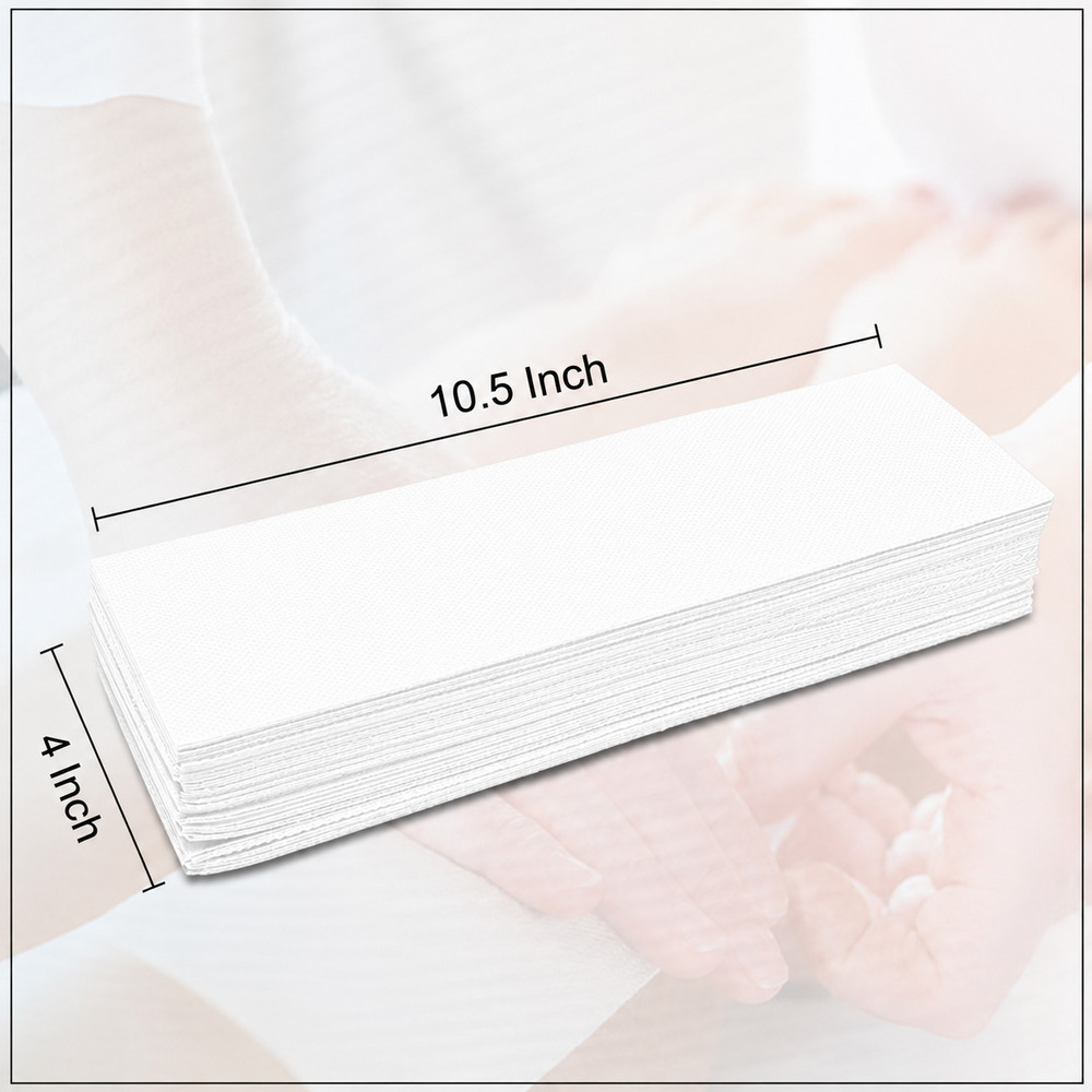 White Disposable Non Woven Wax Strips