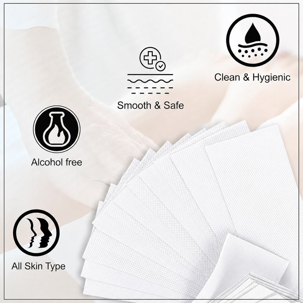 White Disposable Non Woven Wax Strips
