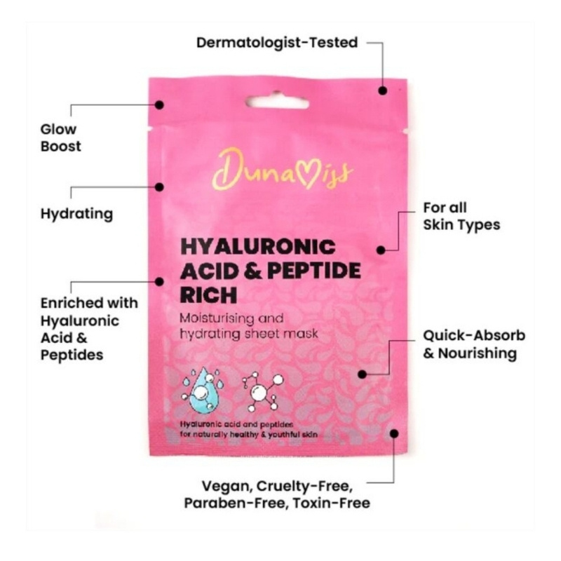 Dunamiss Sheet Mask Hyaluronic Acid & Peptide Rich