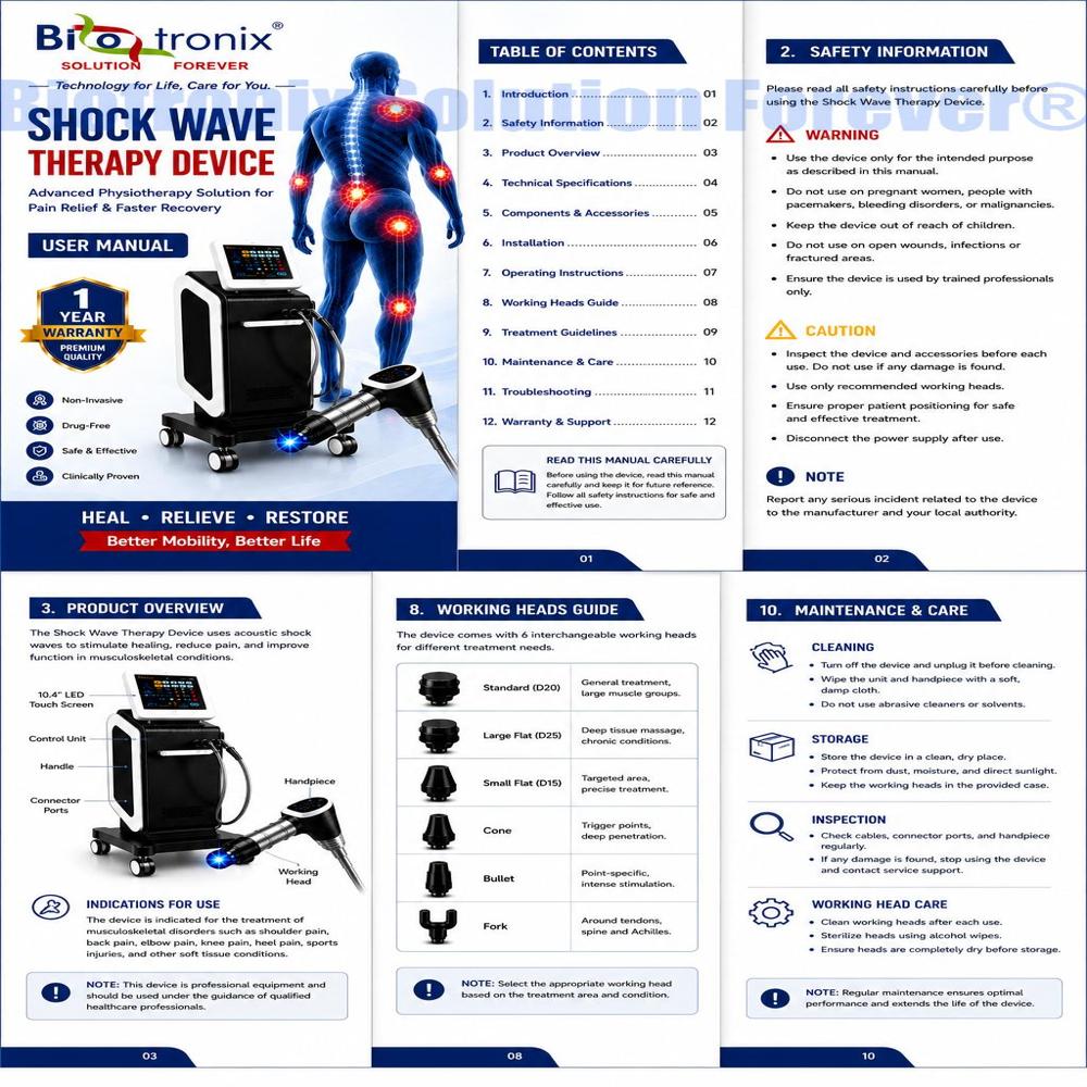 Digital Shockwave Therapy Equipment for Pain Management