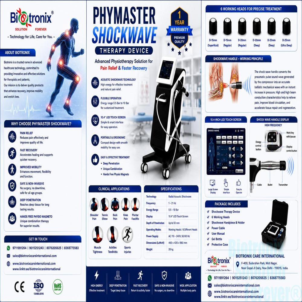 High Performance Shockwave Therapy System for Physiotherapy