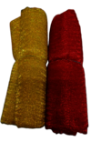 Day Night Knitted Fabric 25inch - Color: Golden Yellow And Red