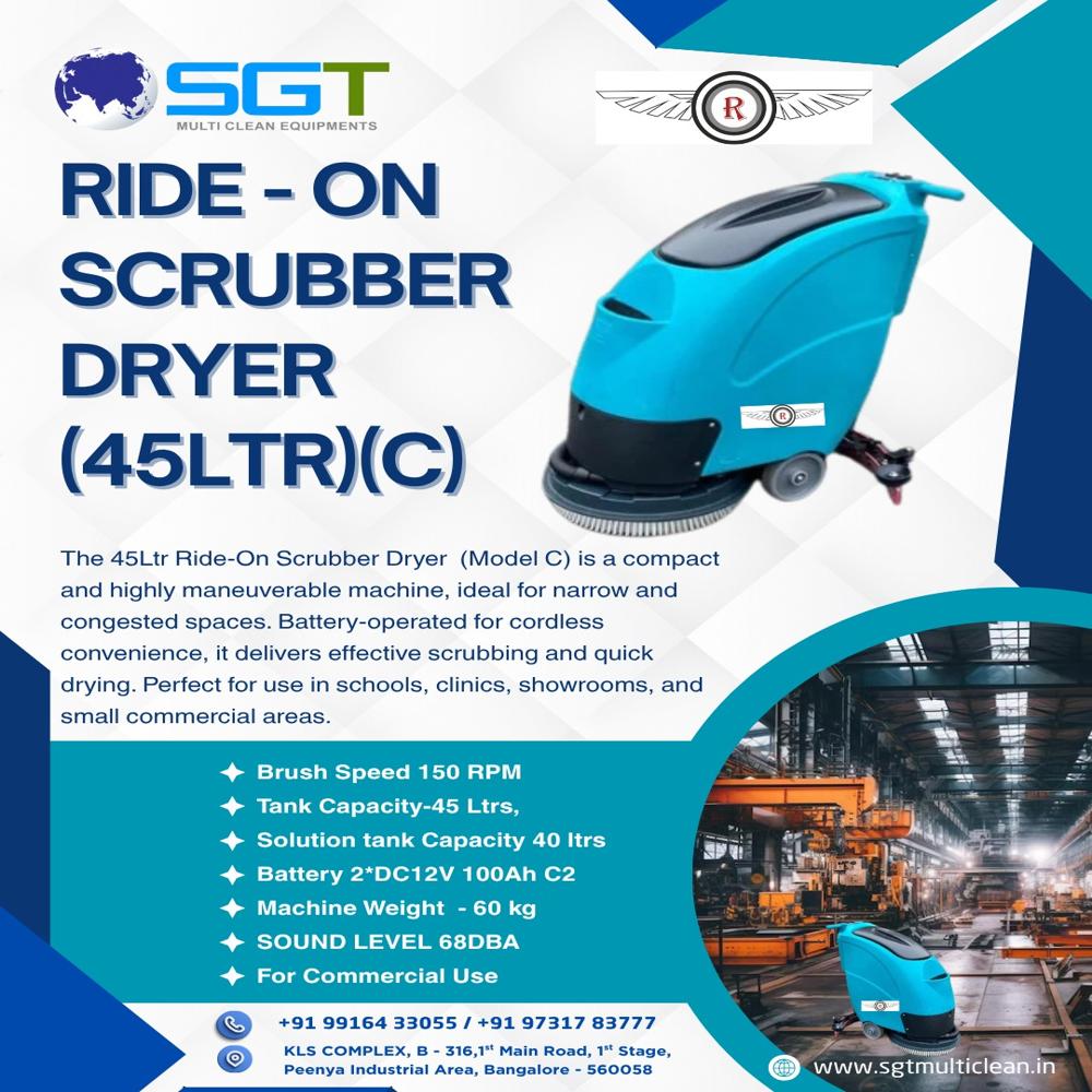 Floor Cleaning Scrubber Machine - Color: White