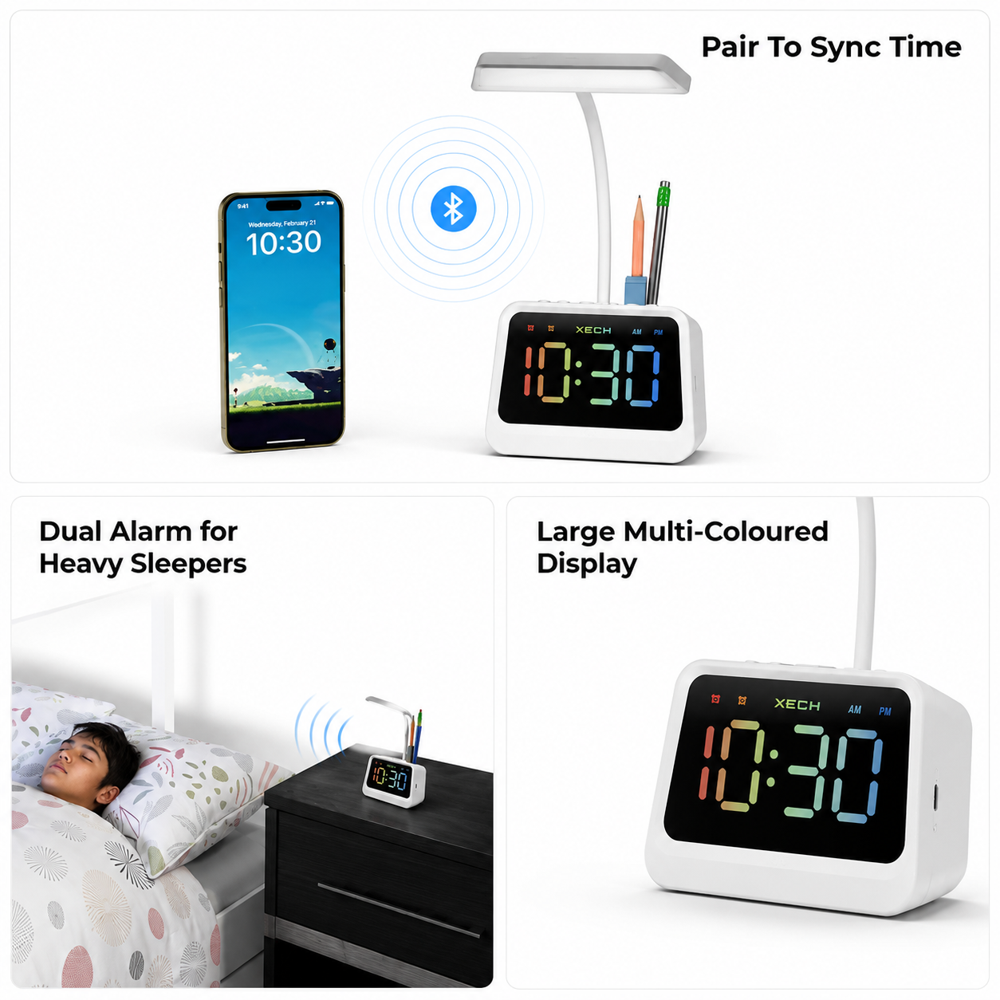 Prism Lamp, Pen stand and digital clock