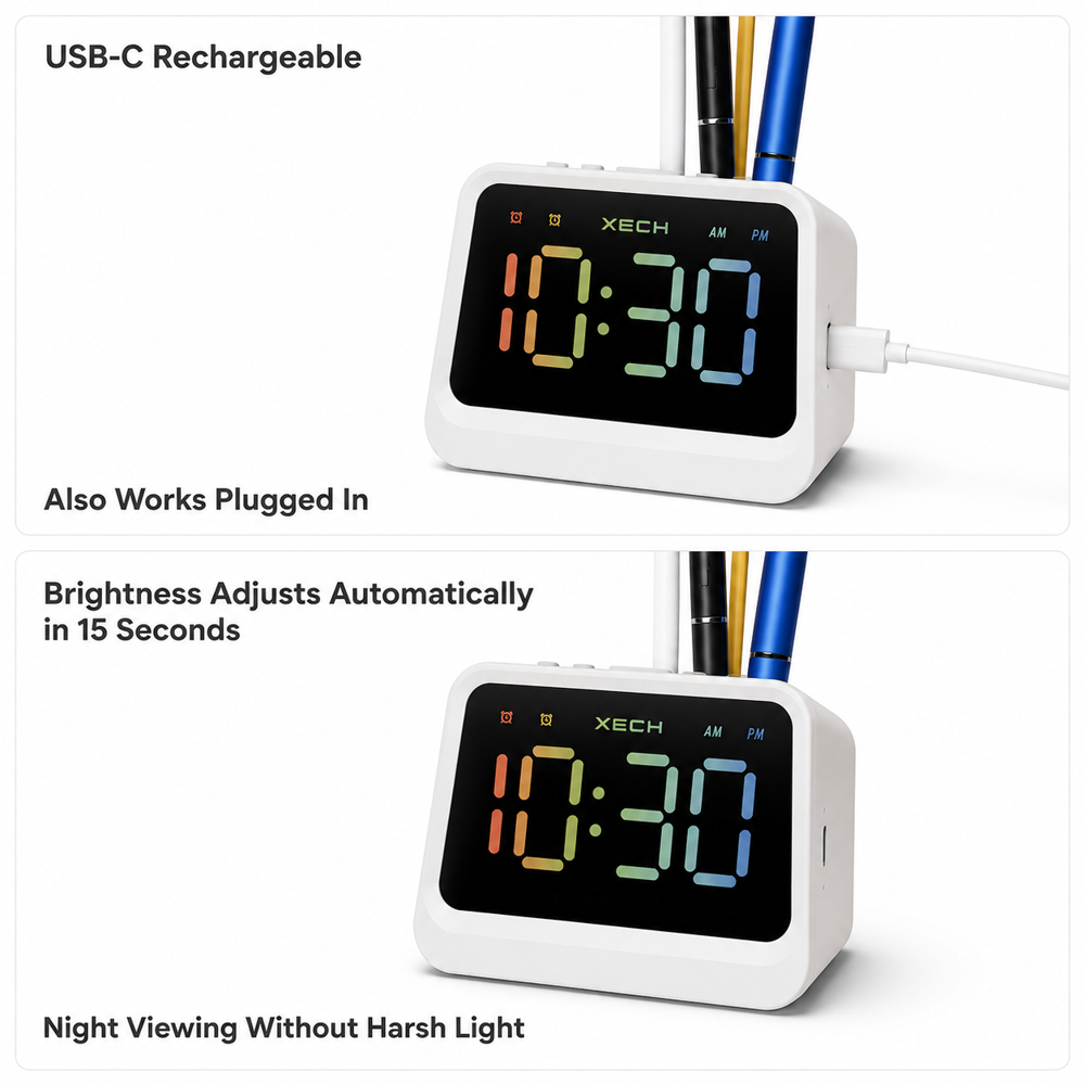 Prism Lamp, Pen stand and digital clock