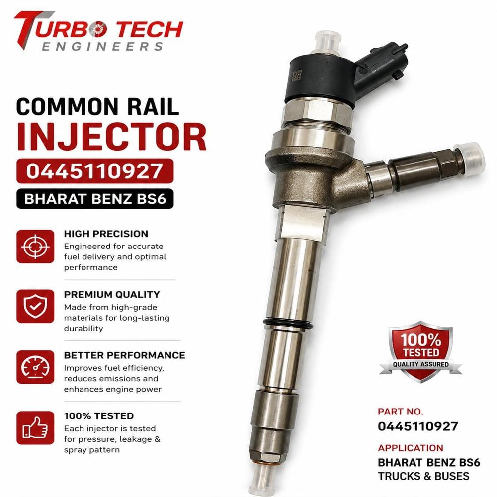 Osch Common Rail Injector Bharat Benz 0445110927 - Warranty: No