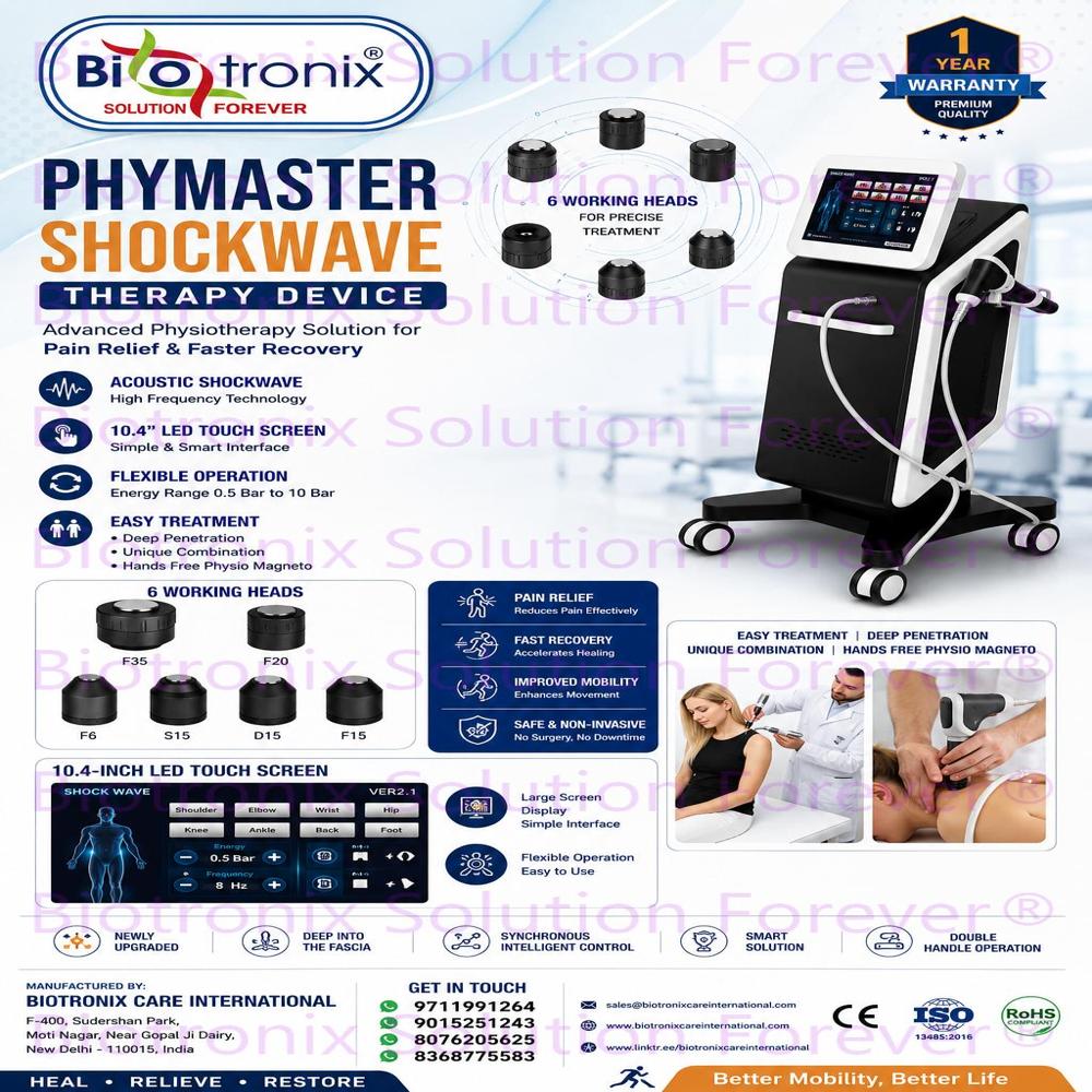 Touch Screen Shockwave Therapy Machine for Physiotherapy