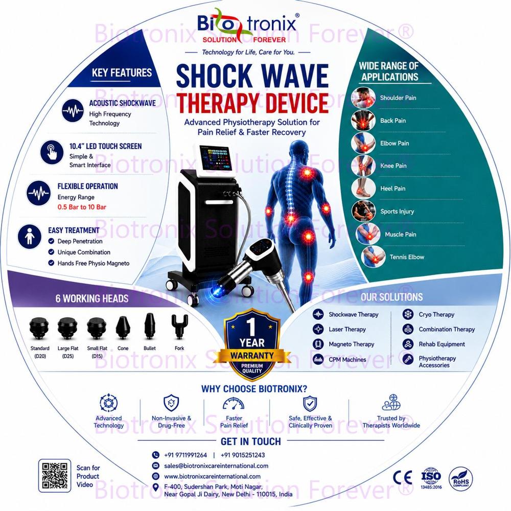 Touch Screen Shockwave Therapy Machine for Physiotherapy