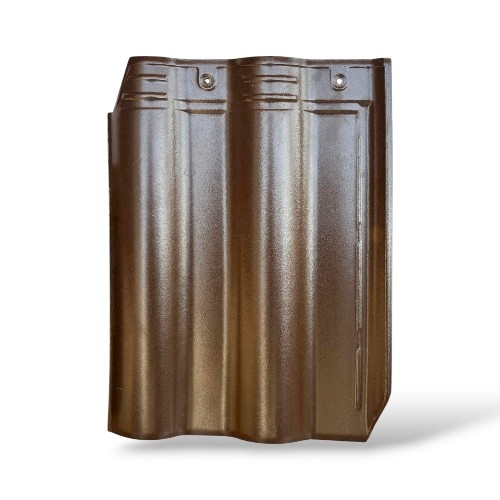 Ceramic Roof Tile Coffee Brown Color Elbano Series - Color: Teracotta