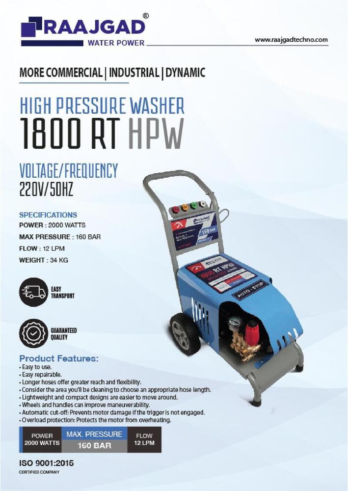 RT-1000-R HPW High Pressure Washer