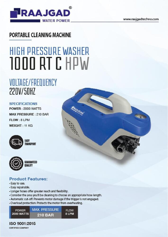 RT-1000-C HPW High Pressure Washer