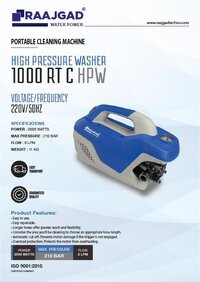 RT-1000-C HPW High Pressure Washer