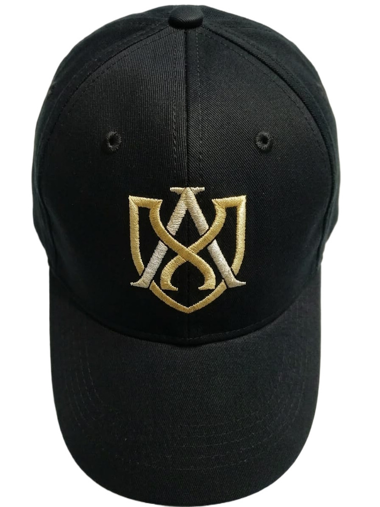 Black Cotton Cap With Embroidery