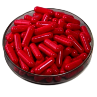 Red Empty Gelatin Capsule - Filling Capacity: Size 0 (approximately 400-500 Mg