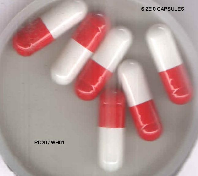 Red and White Empty Capsules