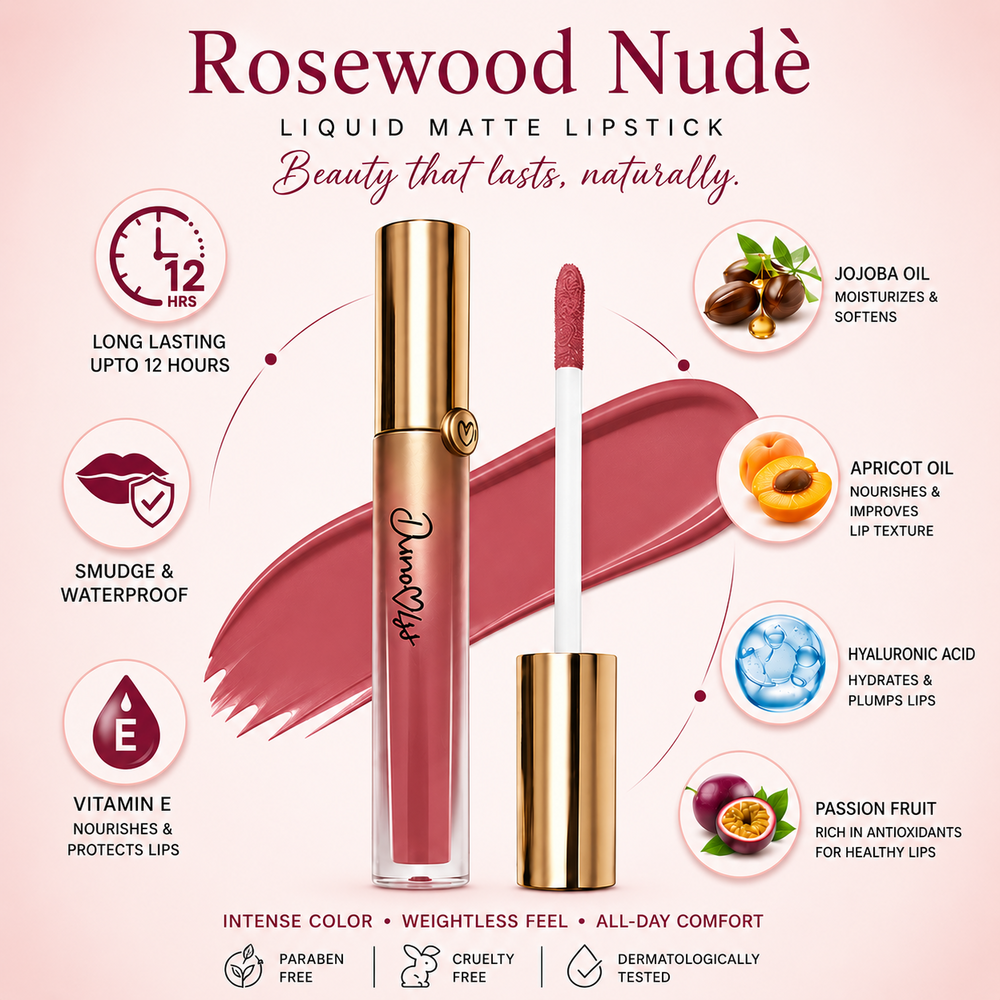 Dunamiss Liquid Lipstick Rosewood Nude
