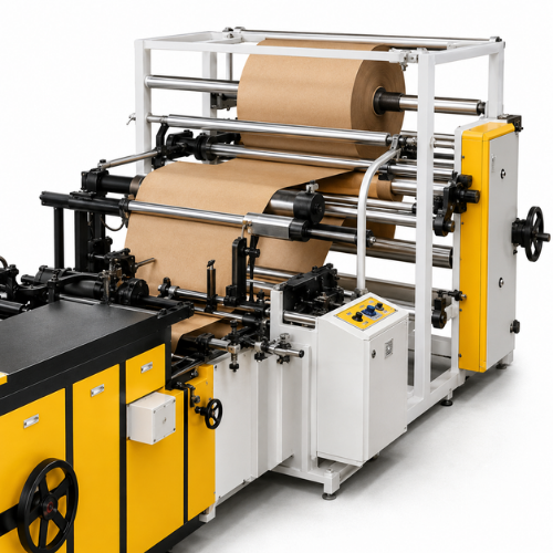 Brown Kraft Paper Bag Making Machine