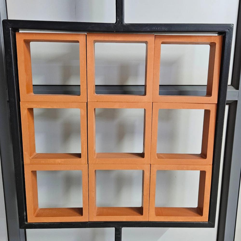 Terracotta window clay jali breze block