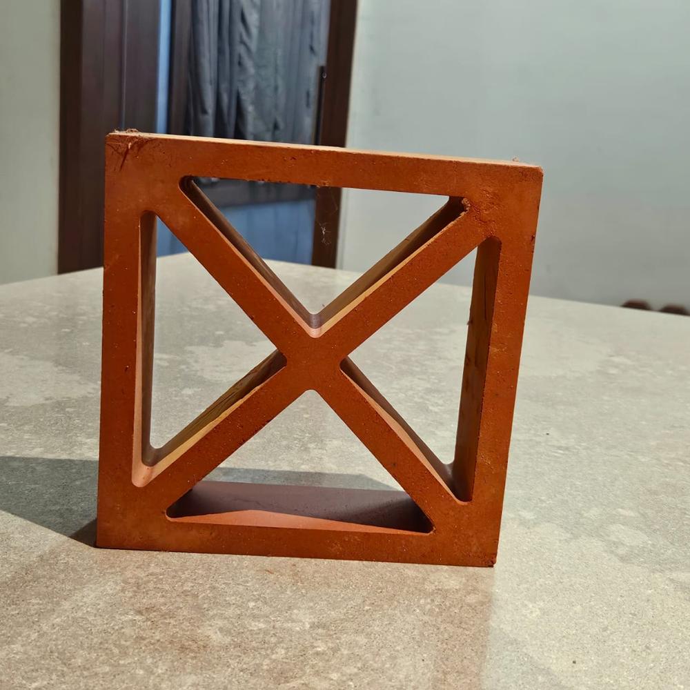 Terracotta Cross Clay Jali Breze Block - Application: Residential Buildings