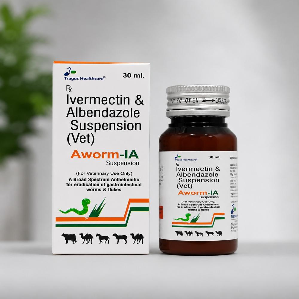 Albendazole 750 Mg + Ivermectin 25 Mg / Aworm-ia - 30 Ml (susp.) - Ingredients: Chemicals