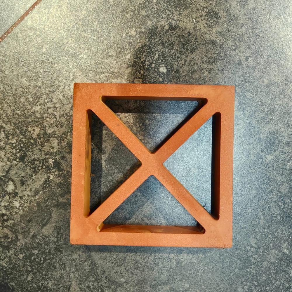 Terracotta Cross clay jali breze block