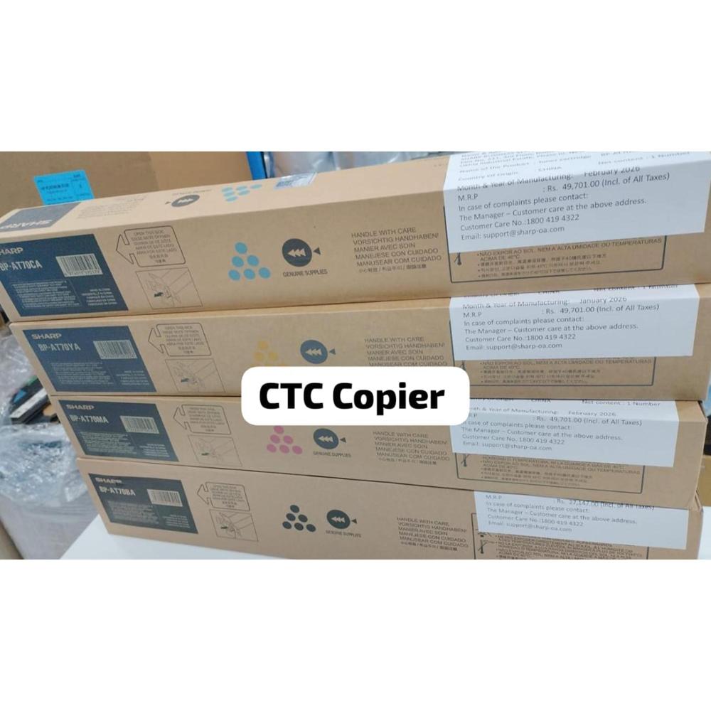 SharpToner Cartridges BP-AT70BA :BLACK , BP-AT70CA : CYAN , BP-AT70MA : MAGENTA, BP-AT70YA : YELLOW