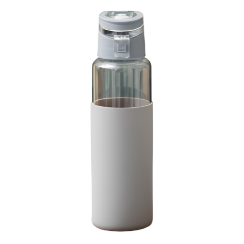 Borosilicate Glass Bottle - Color: White & Transparent