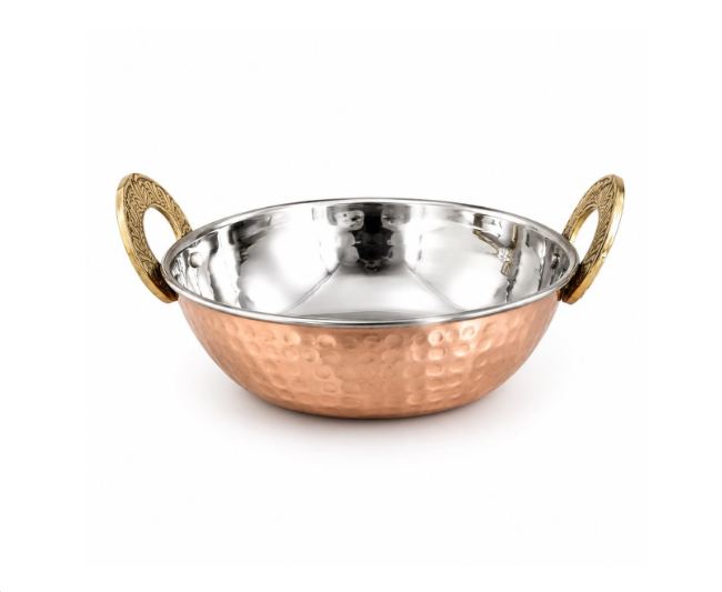 Serving karahi antique copper