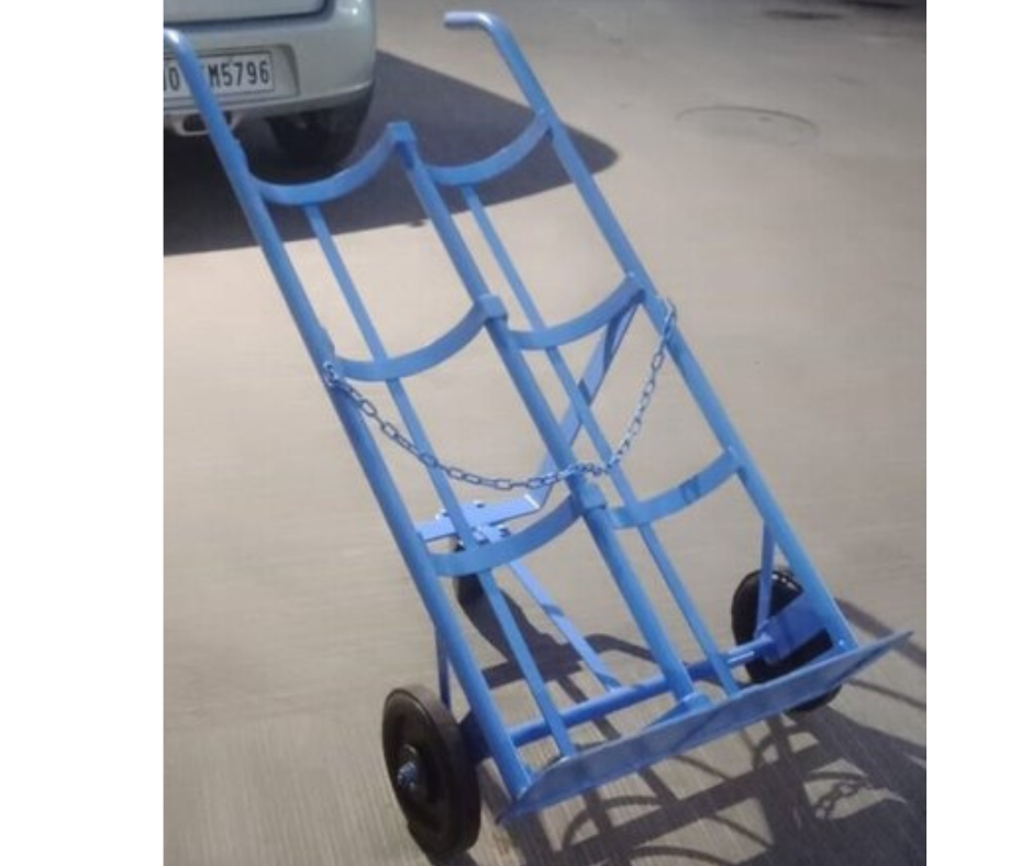 MS Double Gas Cylinder Trolley