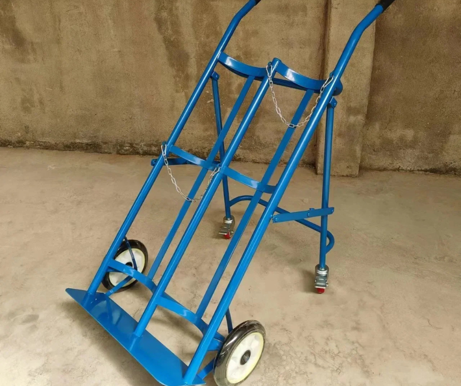 MS Double Gas Cylinder Trolley
