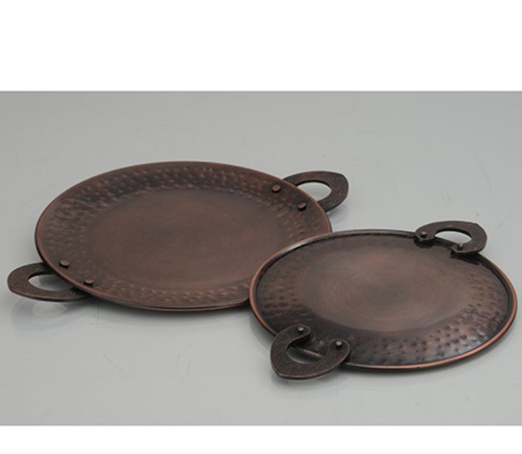 Serving Tawa Antique Copper - Dimension (L*w*h): 17.50 (Diameter) Inch (In)