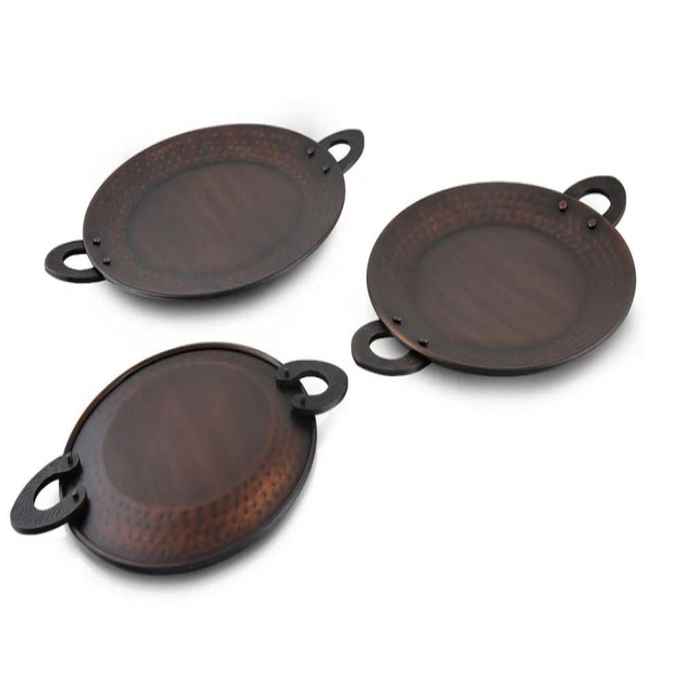 Serving Tawa Antique Copper - Dimension (L*w*h): 24 (Diameter) Inch (In)