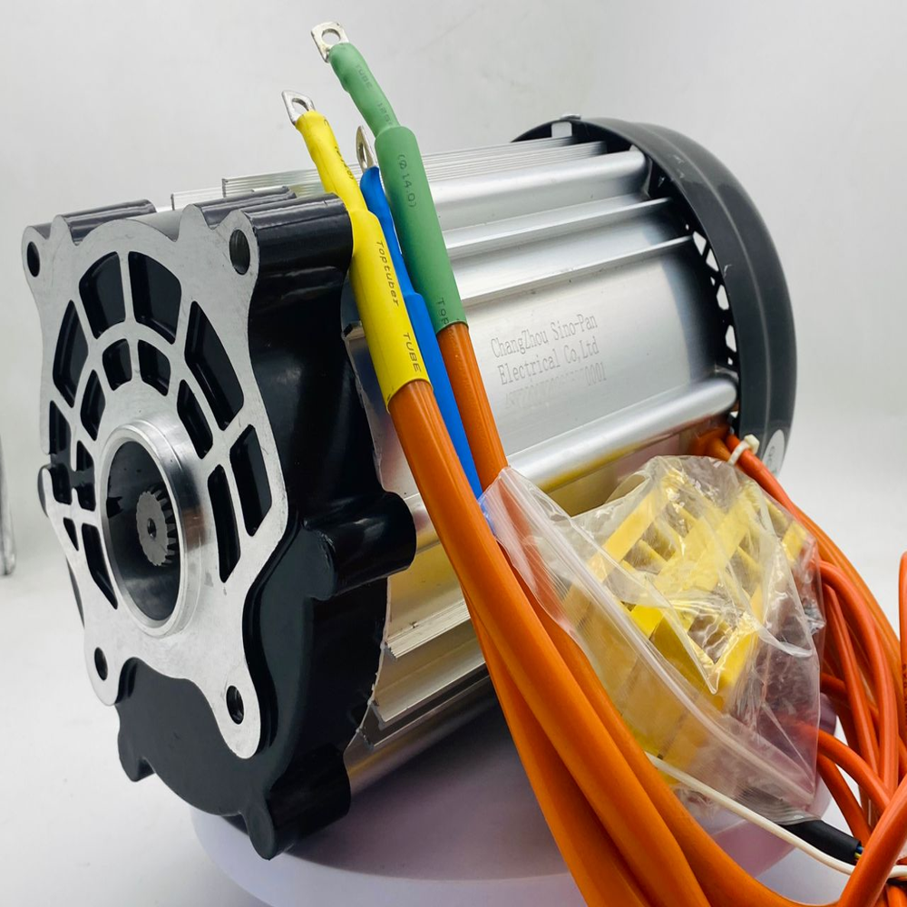48V 60V 72V 3500 Rpm 1Kw Rickshaw Motor Contoller Square Wave And Sine Wave 1Kw Ip67 Rickshaw Bldc Motor - Color: Grey/Green