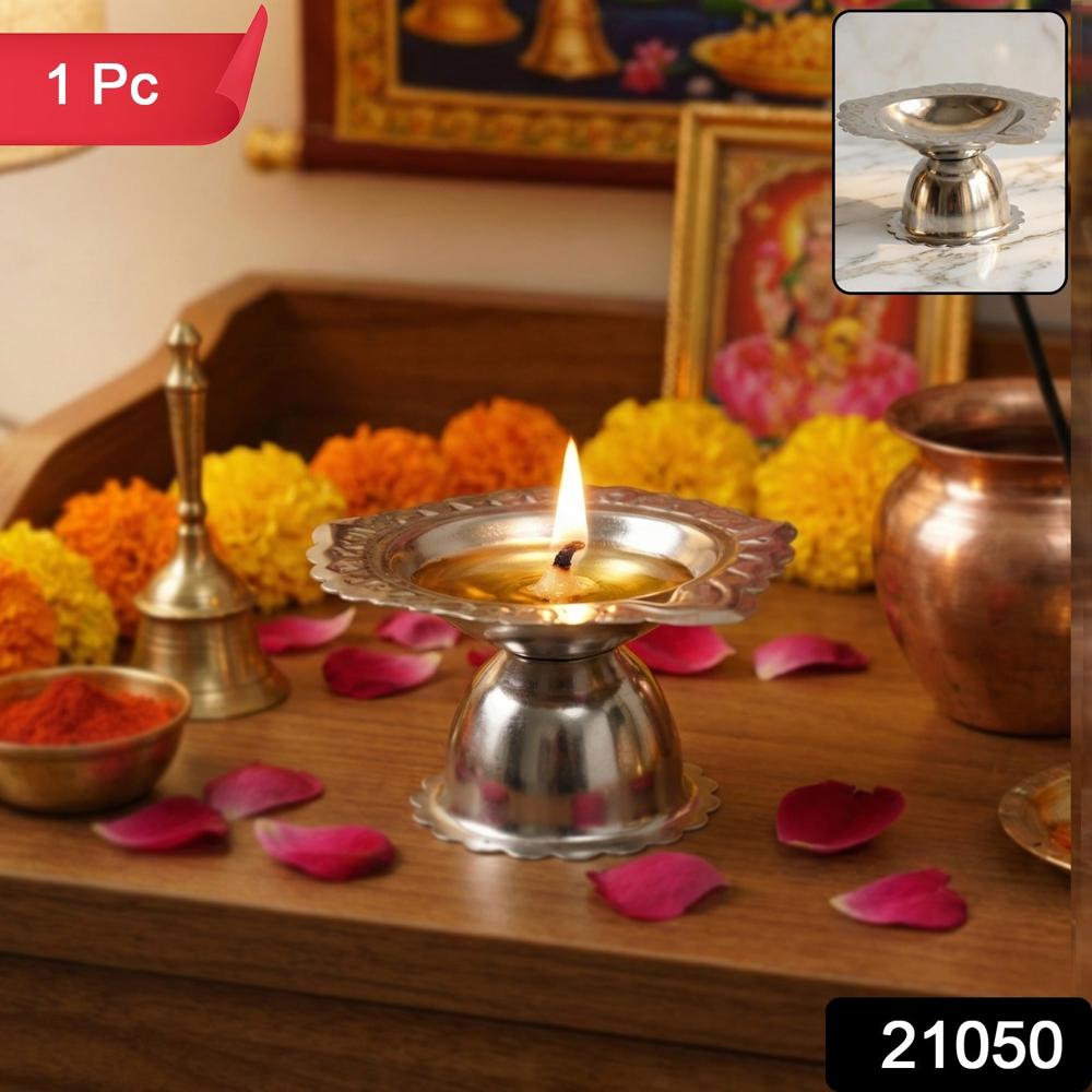 Stainless Steel Traditional Puja Diya Stand (1 Pc) - Application: As Per Product Requirement