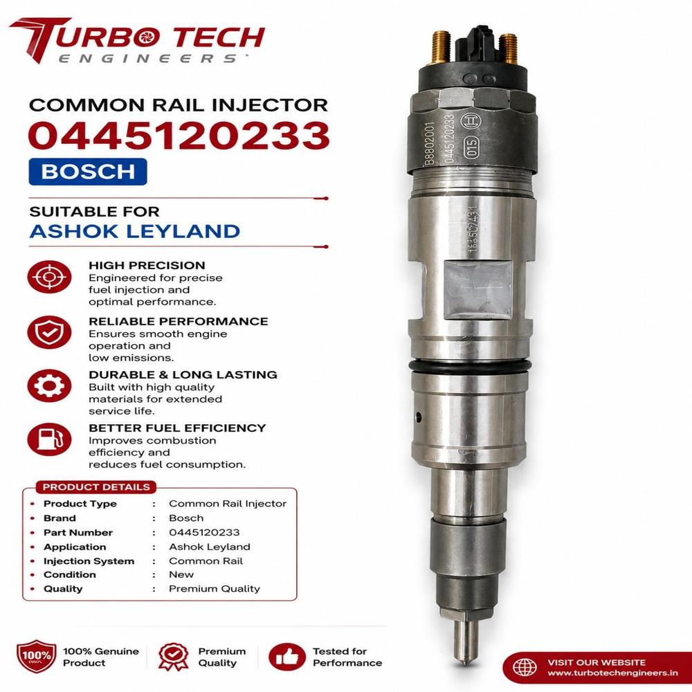 Bosch Common Rail Injector 0445120233 - Dimension (L*W*H): 5 Meter (M)