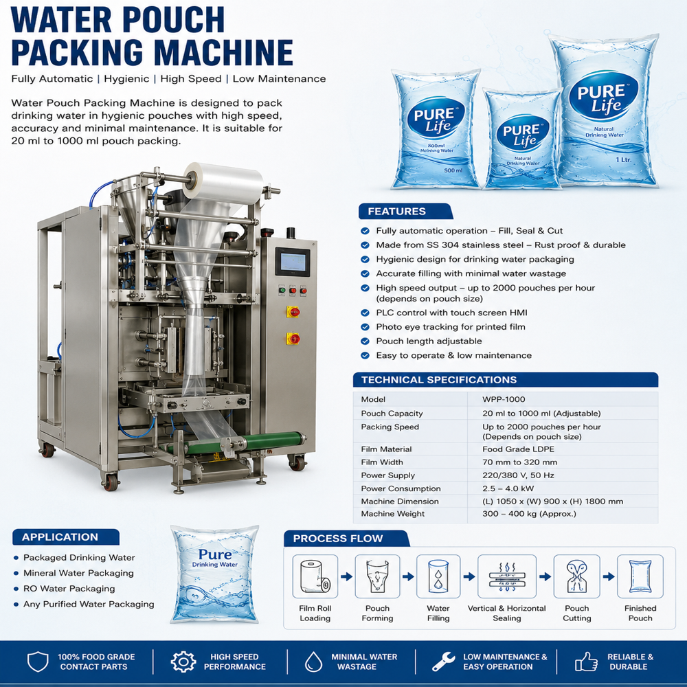 Water Pouch Packing Machine - Water Resistant: No