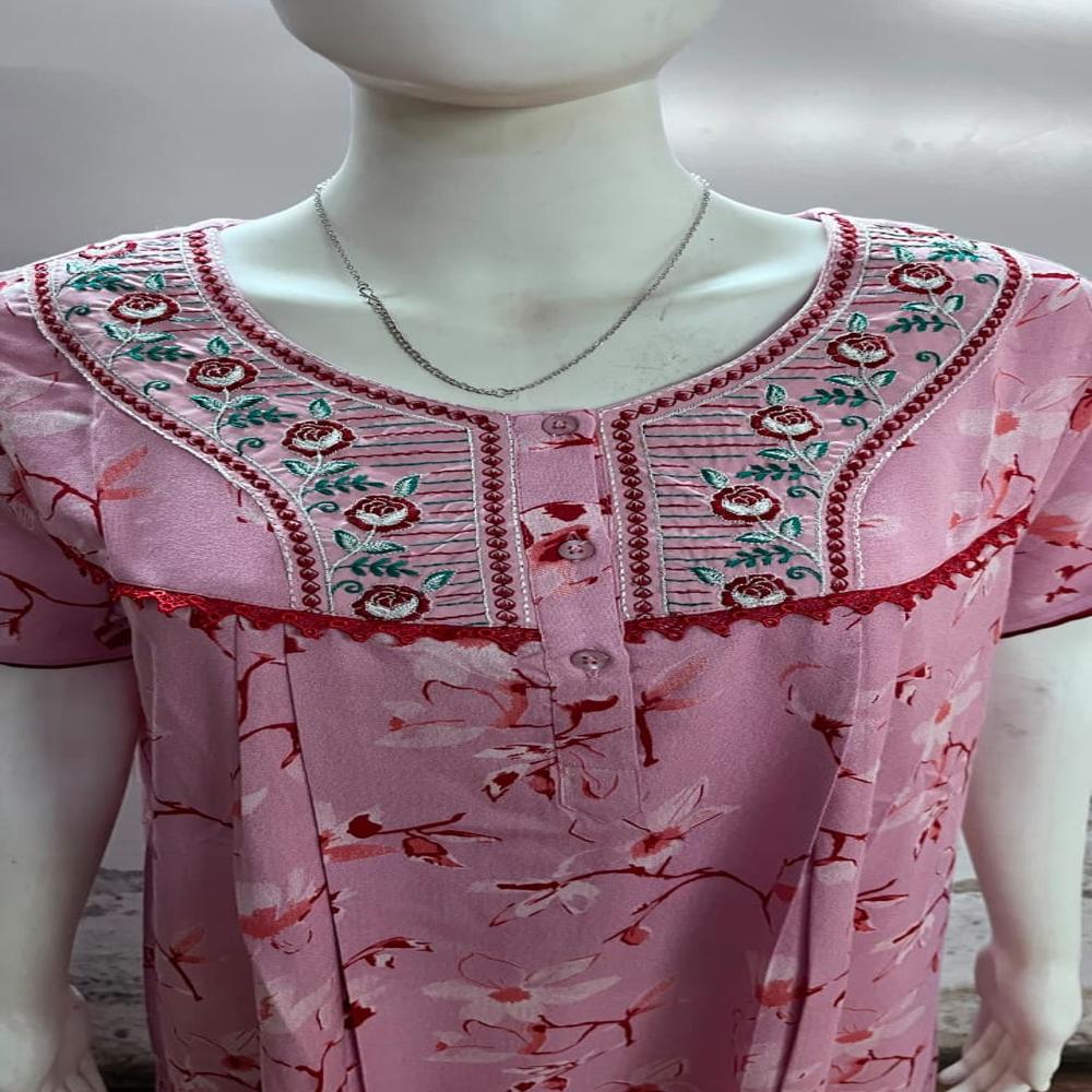 Evolove Alpine Embroidered Designer Nighty